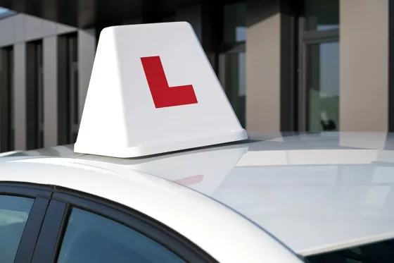 British driving school car roof sign British driving school car roof sign